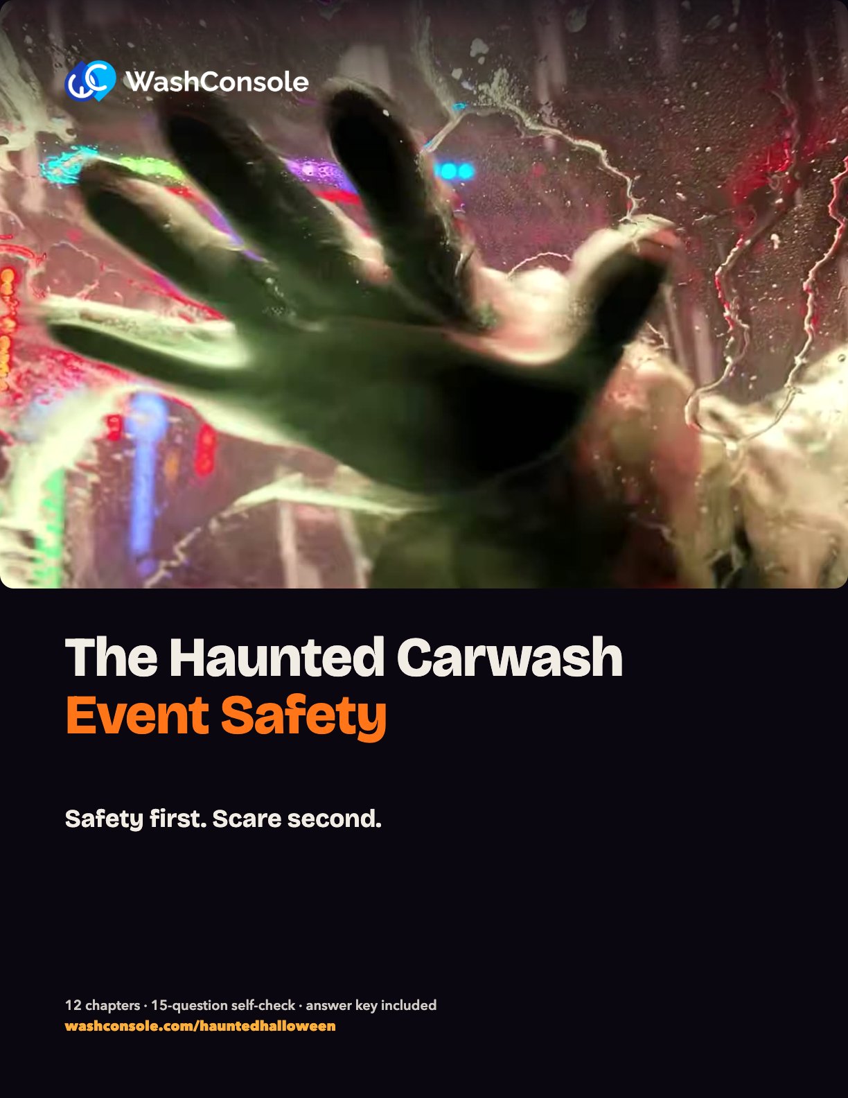 Cover of the printable PDF: The Haunted Carwash, Event Safety.